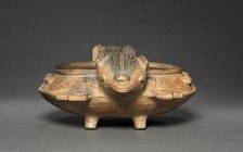 Double-Bat Bowl, c. 900-1550. Creator: Unknown