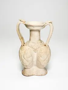 Double-Bodied Amphora Vase, Sui dynasty (581-618). Creator: Unknown