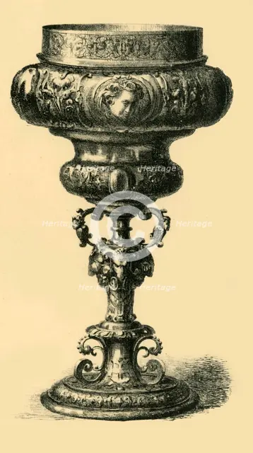 Double cup, c1590, (1881). Creator: John Watkins.