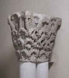 Double Capital with Birds, French, 12th-13th century. Creator: Unknown