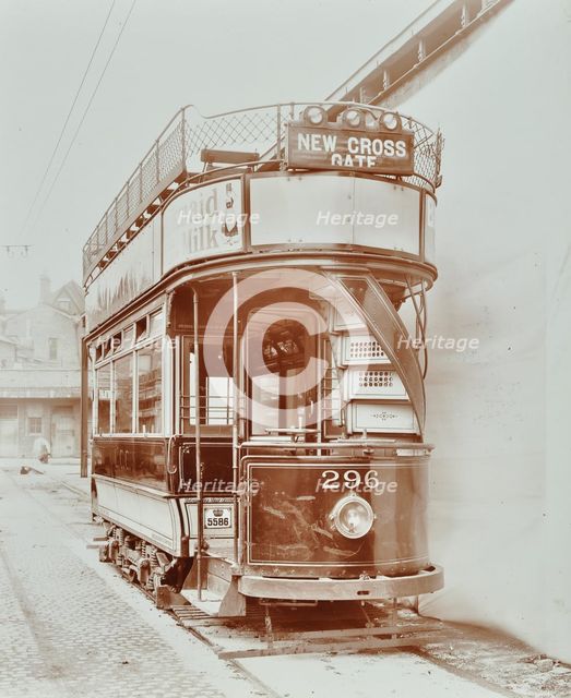 Double-decker electric tram, 1907. Artist: Unknown.
