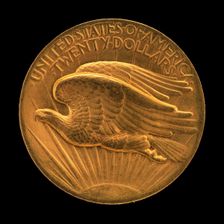 Double Eagle Twenty Dollar Gold Piece [reverse], model 1905-1907, struck 1907. Creator: Augustus Saint-Gaudens