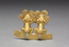 Double Frog Pendant, c. 1000-1550. Creator: Unknown