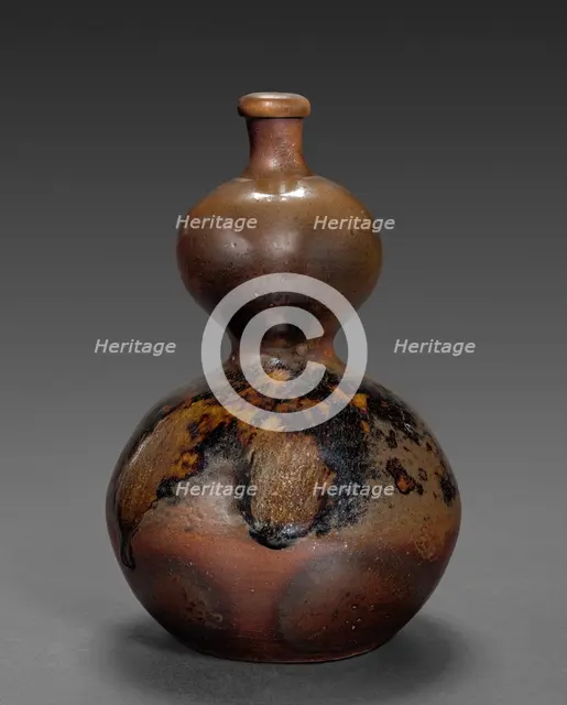 Double Gourd Jar with Wooden Stopple, 18th-19th century. Creator: Unknown.