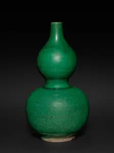 Double Gourd-shaped Green Vase, 1368- 1644. Creator: Unknown