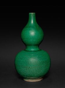 Double Gourd-shaped Green Vase, 1368- 1644. Creator: Unknown
