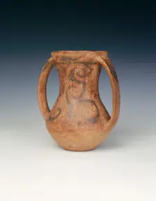 Double handled beaker, late neolithic, Tang Wang culture, China, c2000-1500 BC. Creator: Unknown
