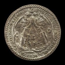 Double-headed Crowned Eagle on the Pillars of Hercules [reverse], 1542. Creator: Ludwig Neufahrer