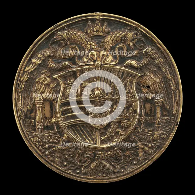 Double-headed Eagle, Charged with Shield [reverse], 1537. Creator: Reinhart, Hans.
