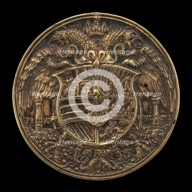Double-headed Eagle, Charged with Shield [reverse], 1537. Creator: Reinhart, Hans.
