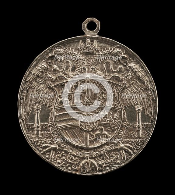 Double-headed Eagle, Charged with Shield [reverse], 1537. Creator: Reinhart, Hans.