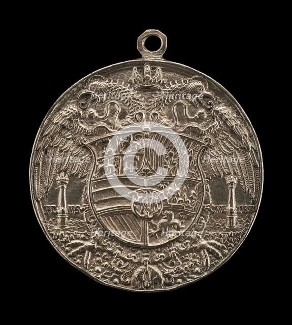 Double-headed Eagle, Charged with Shield [reverse], 1537. Creator: Reinhart, Hans.