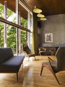 Double height living room, Farnley Hey, Farnley Tyas, Kirklees, West Yorkshire, 2011. Artist: James O Davies