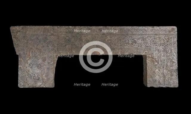 Double lintel: decorated with floral and other designs..., Period of Division, 386-535. Creator: Unknown.