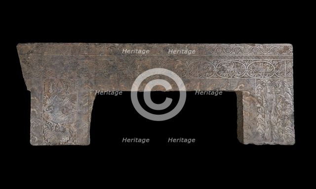 Double lintel: decorated with floral and other designs..., Period of Division, 386-535. Creator: Unknown.