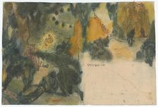 Double-page illustration to a fairy tale, 1940-1944. Creator: Ján Novák