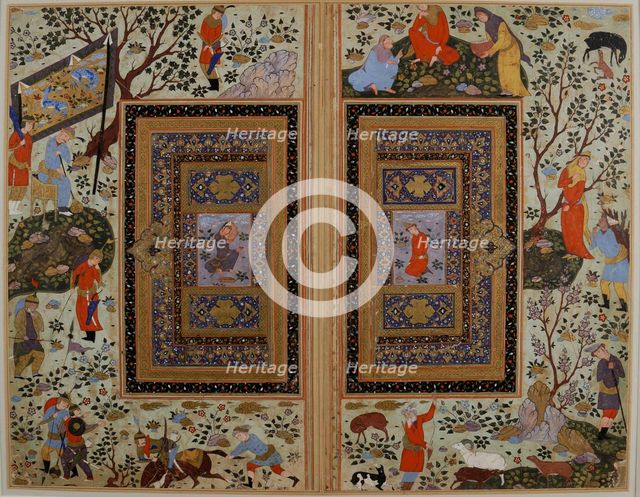 Double page. Iran, Isfahan , Early 17th cen.. Creator: Iranian master.