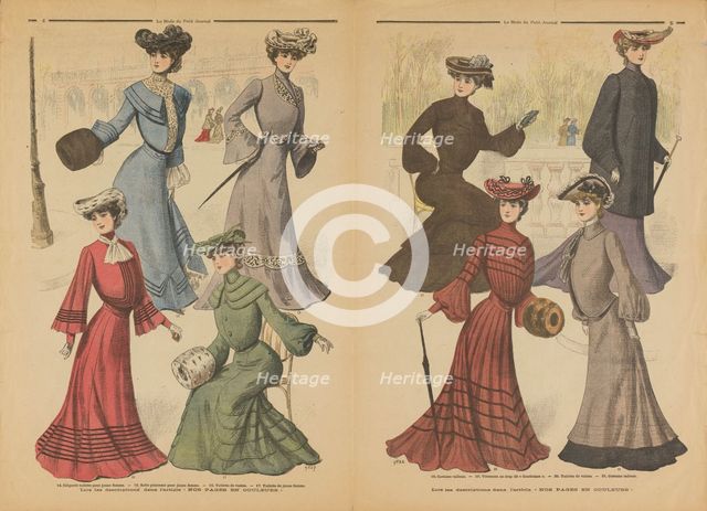 Double page "La Mode du Petit Journal" (France), November 10, 1902, 1902. Creator: Unknown artist.