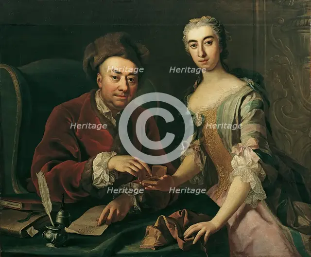 Double portrait, 1740. Creator: Martin van Meytens.