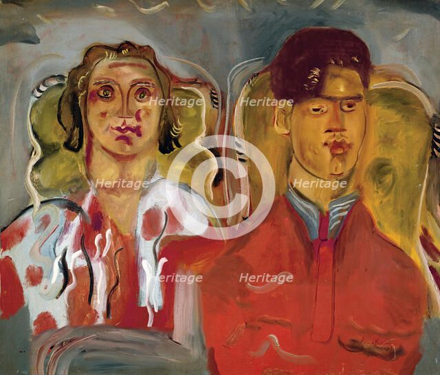 Double portrait No. 2 (Katharine and Anthony West), 1937. Creator: Frances Hodgkins.