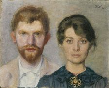 Double portrait of Marie and Peder Severin Krøyer, 1890. Creator: Krøyer, Peder Severin (1851-1909)