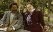 Double Portrait of Natalia Nordmann and Ilya Repin, 1903. Creator: Il'ya Repin