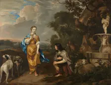 Double portrait of a young couple as Granida and Daiphilo, c.1640-c.1670. Creator: Jan Mytens