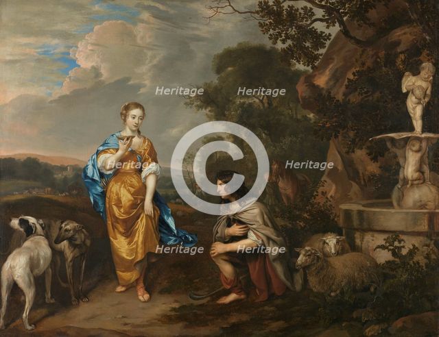 Double portrait of a young couple as Granida and Daiphilo, c.1640-c.1670. Creator: Jan Mytens.
