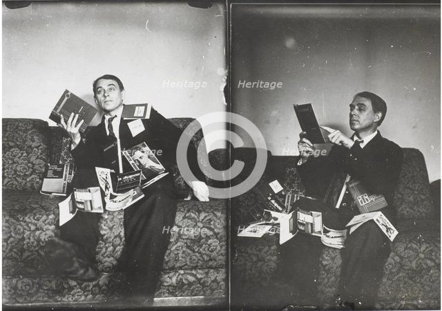 Double portrait of Aleksei Kruchenykh Artist: Klutsis, Gustav (1895-1938)