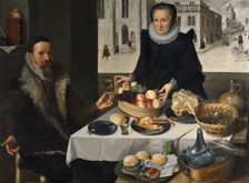 Double Portrait of an Elderly Couple. Creator: Lucas van Valckenborch