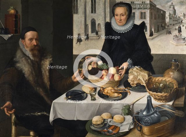 Double Portrait of an Elderly Couple. Creator: Lucas van Valckenborch.