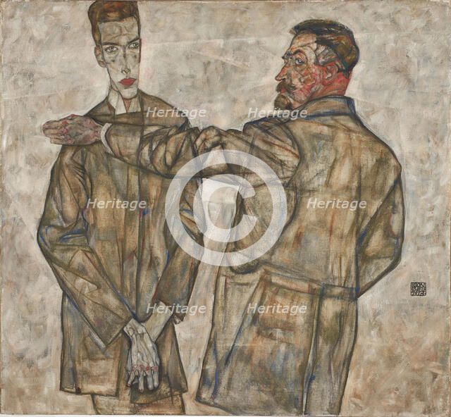 Double portrait of Benesch, 1913. Creator: Schiele, Egon (1890-1918).