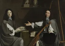 Double Portrait of both Artists, 1654. Artist: Champaigne, Philippe, de (1602-1674)