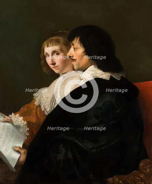 Double Portrait of Constantijn Huygens (1596-1687) and Suzanna van Baerle (1599-1637). Creator: Jacob van Campen.