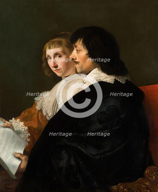 Double Portrait of Constantijn Huygens (1596-1687) and Suzanna van Baerle (1599-1637). Creator: Jacob van Campen.