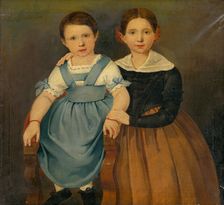 Double portrait of girls, 1844. Creator: Václav Govic