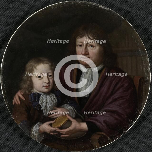 Double Portrait of Isaac Pontanus and Hendrik van Beek, 1689. Creator: Michiel van Musscher.