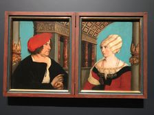 Double Portrait of Jakob Meyer zum Hasen and Dorothea Kannengießer, 1516. Creator: Hans Holbein the Younger