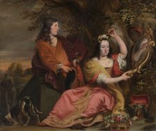 Double portrait of Jan van der Voort (1626-1678) and his sister Catharina van der Voort... 1661. Creator: Ferdinand Bol