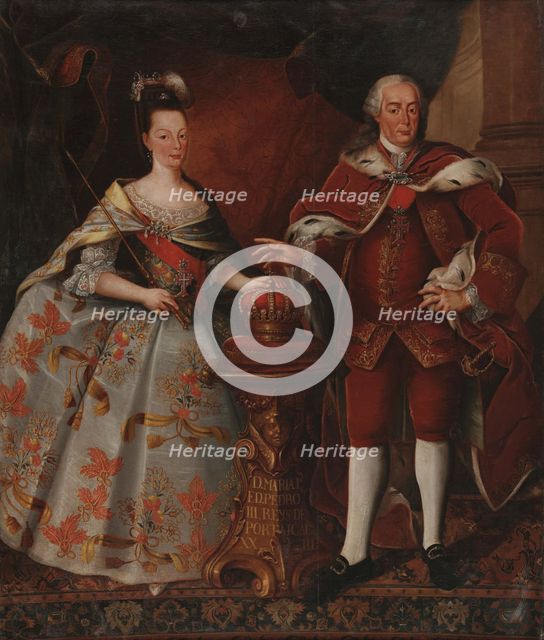 Double Portrait of Queen Maria I of Portugal (1734-1816) and King Peter III...(1717-1786), c1780. Creator: Anonymous.