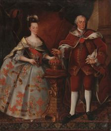 Double Portrait of Queen Maria I of Portugal (1734-1816) and King Peter III...(1717-1786), c1780. Creator: Anonymous