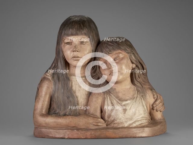 Double Portrait of the Artist's Daughters, 1889. Creator: Adolf von Hildebrand.