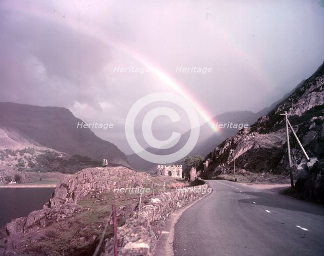 Double rainbow over Llanberis Pass, Wales, c1955.  Creator: Arthur Charles Kirby Ware.