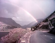 Double rainbow over Llanberis Pass, Wales, c1955. Creator: Arthur Charles Kirby Ware