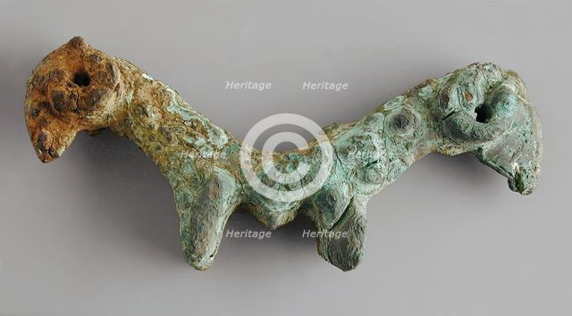 Double Ram Protome, between c.1350 and c.800 B.C.. Creator: Unknown.