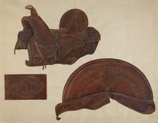 Double Rig Saddle, c. 1938. Creator: Cecil Smith