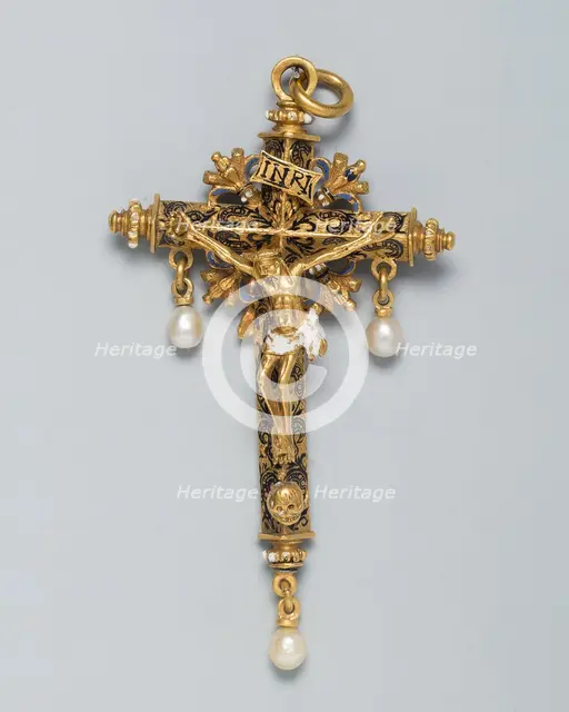 Double-Sided Crucifix Pendant, Spain, c. 1575-c. 1600. Creator: Unknown.