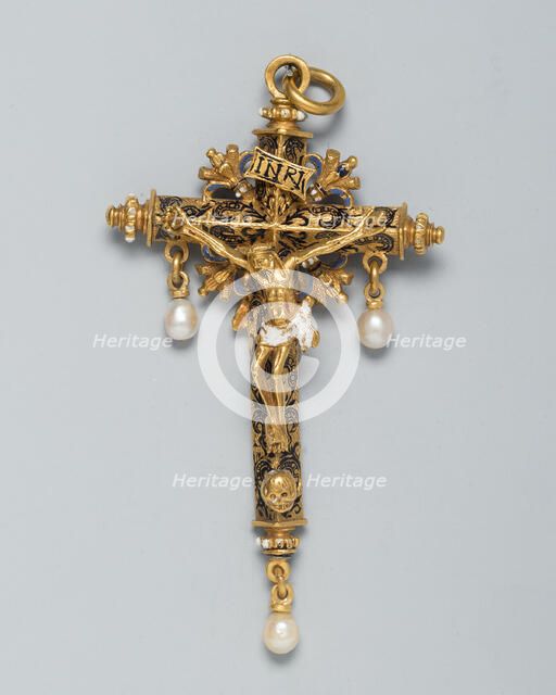 Double-Sided Crucifix Pendant, Spain, c. 1575-c. 1600. Creator: Unknown.