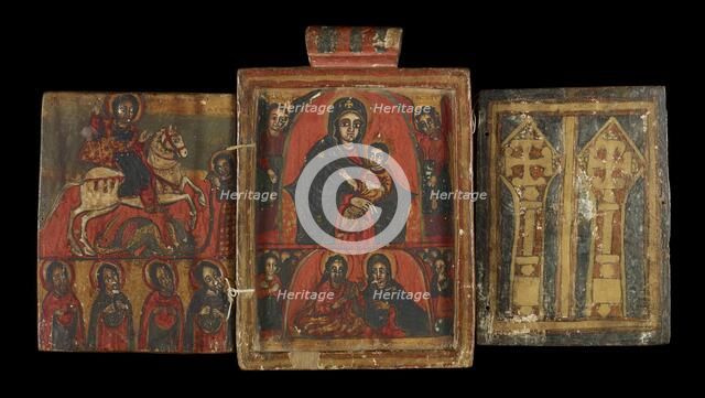 Double-sided Icon with Scenes from the Life of Christ, the Virgin Mary, and the Saints, 18th century Creator: Unknown.