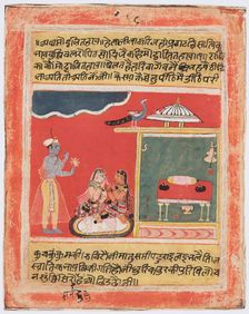 Double sided leaf from a Rasikapriya series, c. 1640. Creator: Unknown